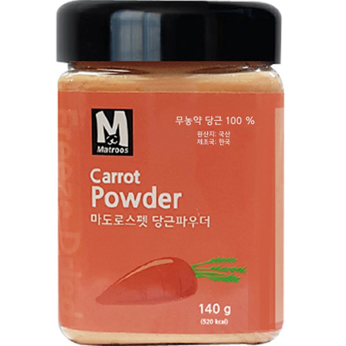 마도로스펫 애완동물 당근 파우더, 당근, 140g, 1개 마도로스펫 애완동물 당근 파우더, 당근, 140g, 1개