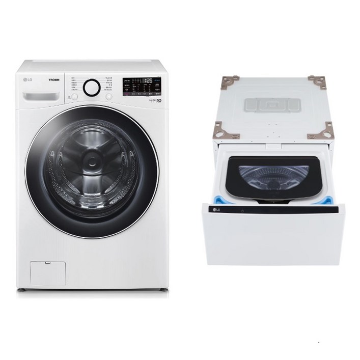 10 환급가전 LG전자 트롬 세탁기  트윈 미니워시 세트 F24WDWPX 24kg  4kg 방문설치