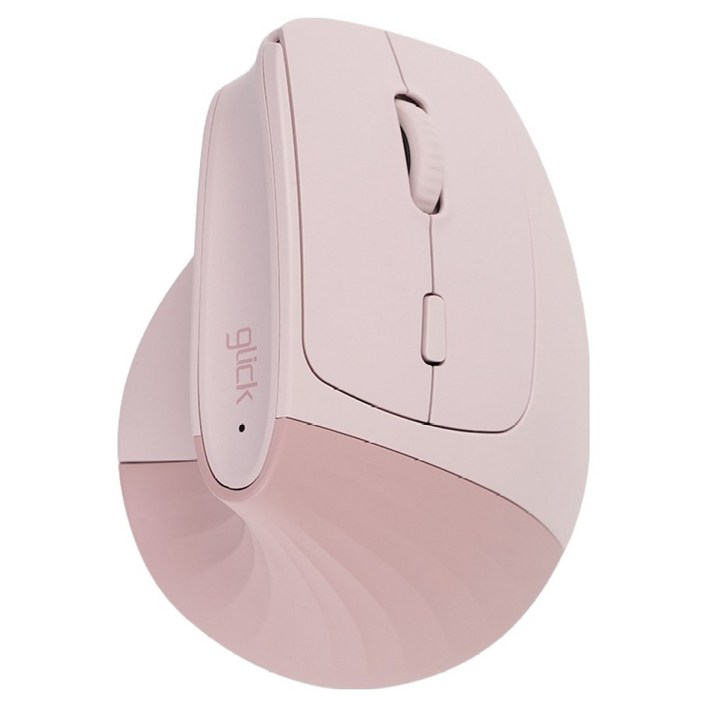 지클릭커 오피스프로 사무용 버티컬 인체공학 블루투스 무소음 무선 마우스 OP80, 핑크, OP80