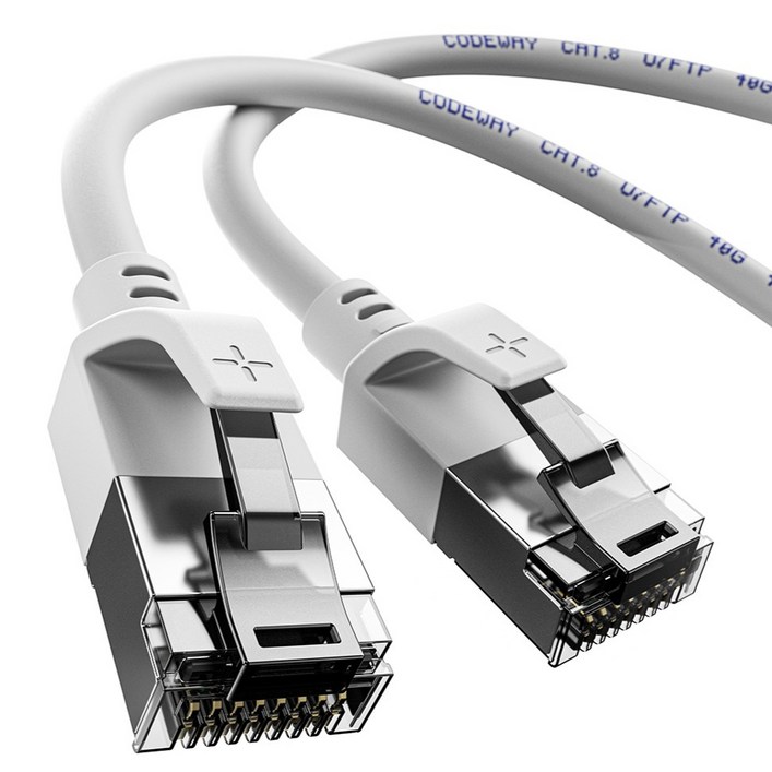 코드웨이 40기가 CAT8 초고속 인터넷 랜선 U/FTP 랜케이블, 2m, 1개