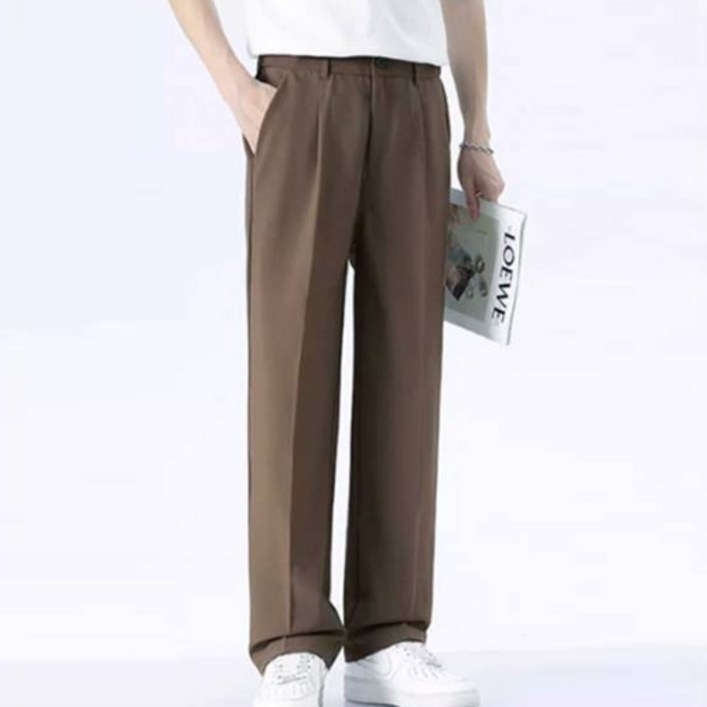 구디프 남성용 스트레이트핏 허리밴딩 비즈니스 캐주얼 정장 슬렉스