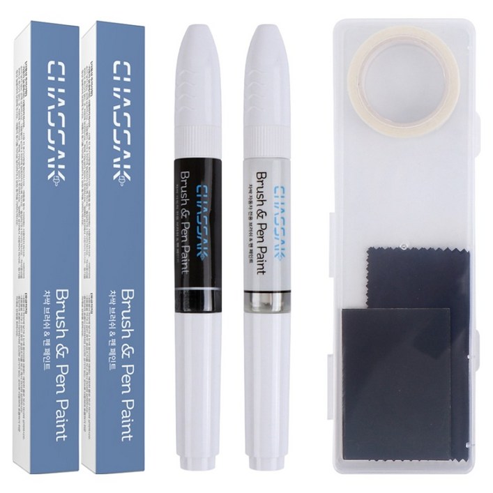 차싹 현대 순정형 자동차 붓펜 페인트 컬러  투명  전용키트, 1세트, YACTAC 크리미화이트투명 붓펜