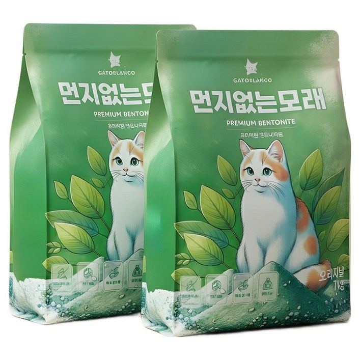 가또블랑코 응고형 먼지없는 고양이 모래