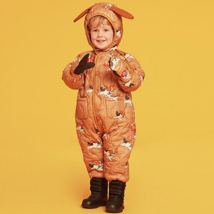 베베드피노 유아용 올 오버 퍼피 퀼팅 오버롤 BP44OV138