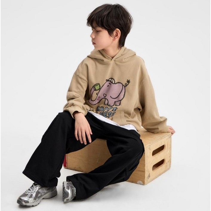 보이티브 리젤피그먼트후드 맨투맨 V1194