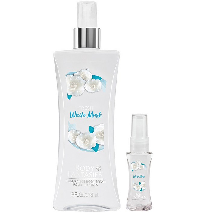 바디판타지 프레시 화이트 머스크 프래그런스 바디 스프레이 236ml + 29ml