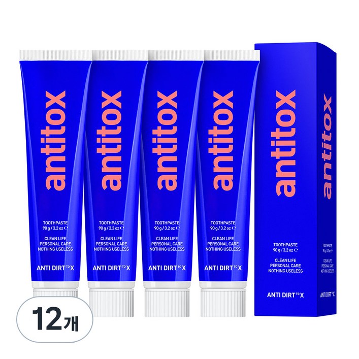 안티톡스 치약, 90g, 12개