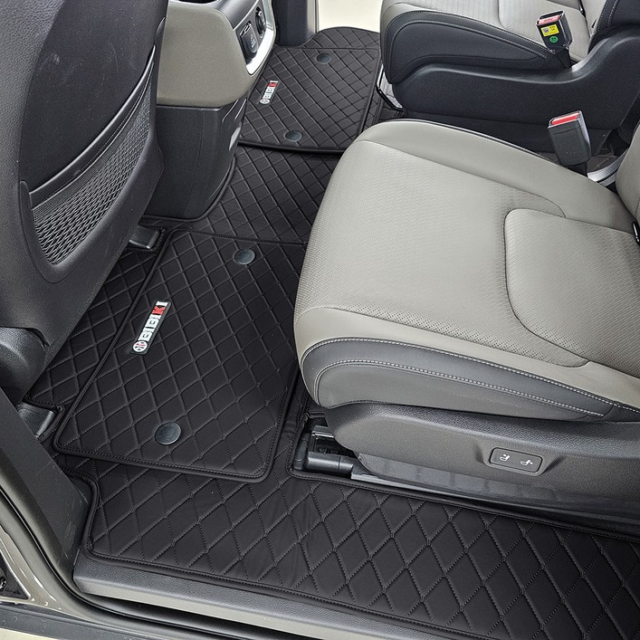 비비키 차량용 모노륨 5D입체매트 풀세트, 기아 카니발 4세대 가솔린/디젤 9인승 (컴포트O) 2020년 7월~2023년, 블랙