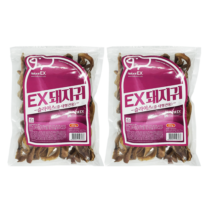 네츄럴이엑스 대용량 강아지 간식 슬라이스 460g