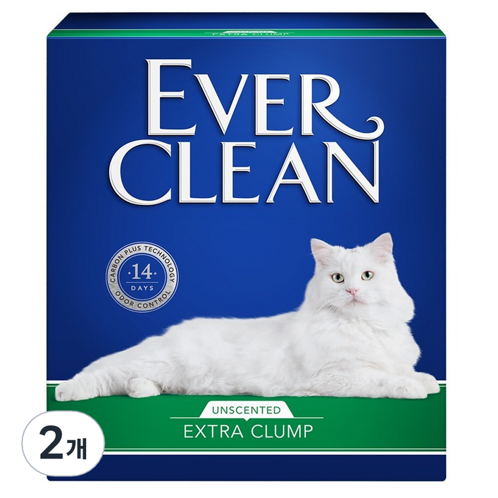 에버크린 엑스트라 클럼프 벤토나이트 고양이 모래, 8.5kg, 2개, 무향