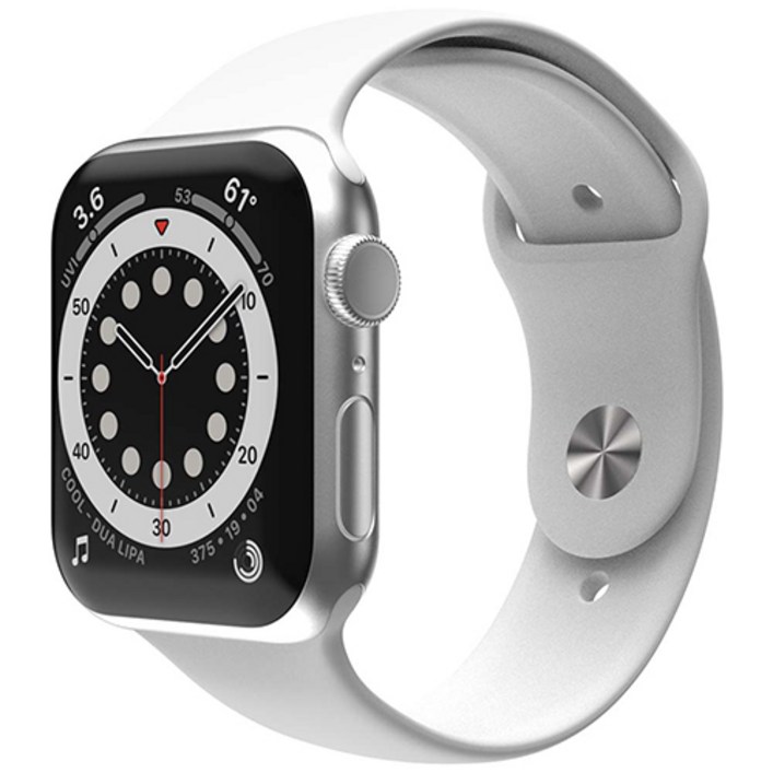 신지모루 갤럭시워치 호환 실리콘 밴드 스트랩, 화이트