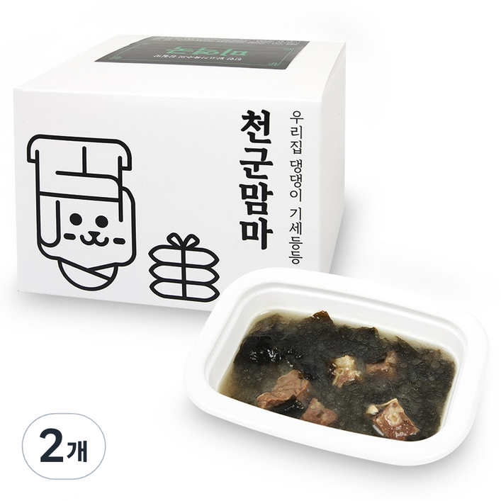 천군맘마 강아지 보양식 파우치, 미역국, 360g, 2개
