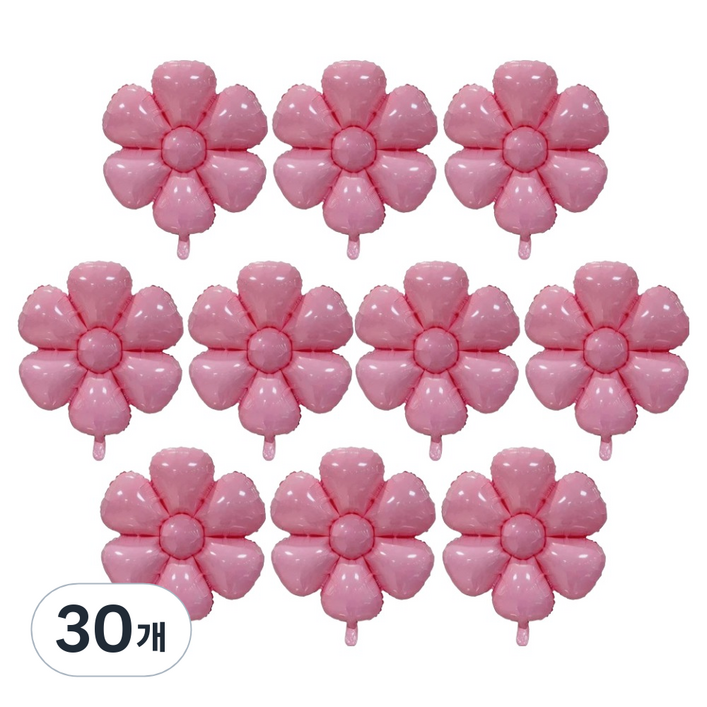 코히모 마카롱 데이지 꽃 파티 풍선 5W0432, 30개, 핑크