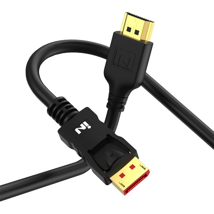 인네트워크 4K UHD 60Hz 지원 DP to HDMI 모니터 영상 변환 케이블 INDH60