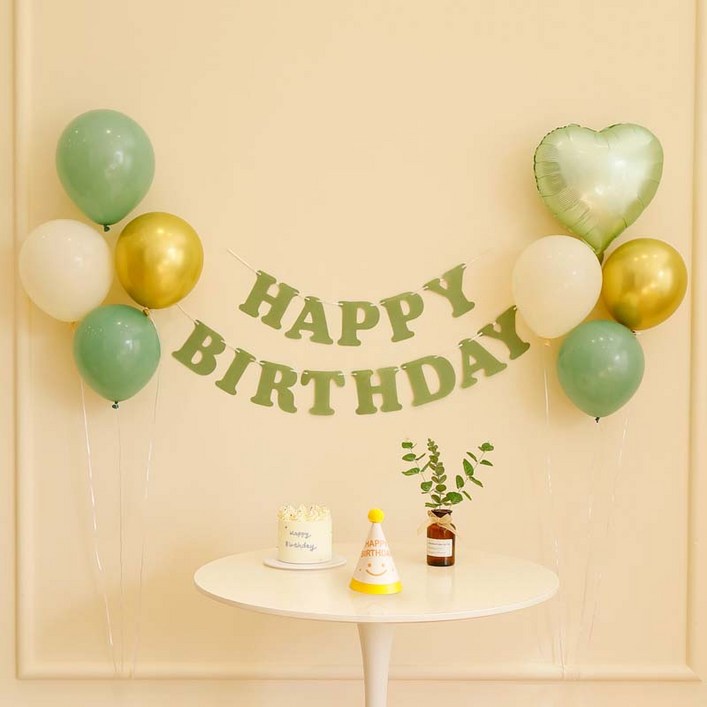 피앤비유니티 생일 가랜드 풍선 세트