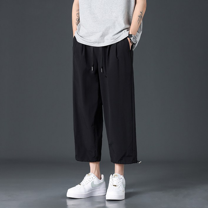 스타빈 남성용 캐주얼 2way 와이드 8부 팬츠