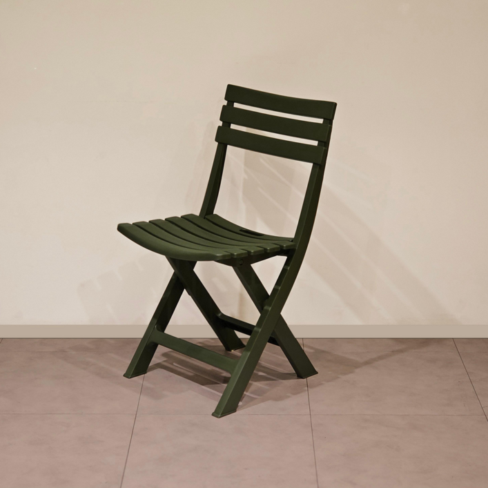 하프만가구 튼튼한 플라스틱 실내외 겸용 접이식 아이비 의자, 그린, 1개