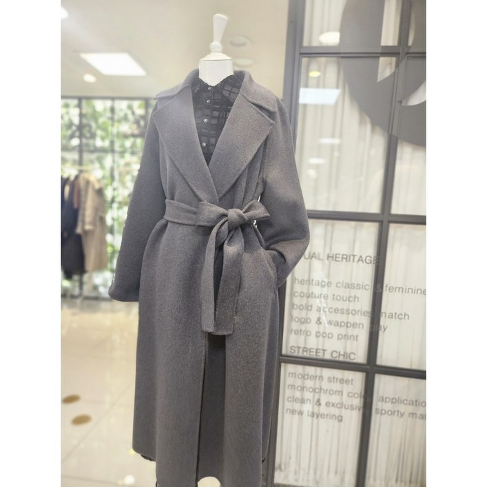 [듀엘] DEWE 캐시미어 울 블랜드 롱 코트 L254PSH508 NC일산