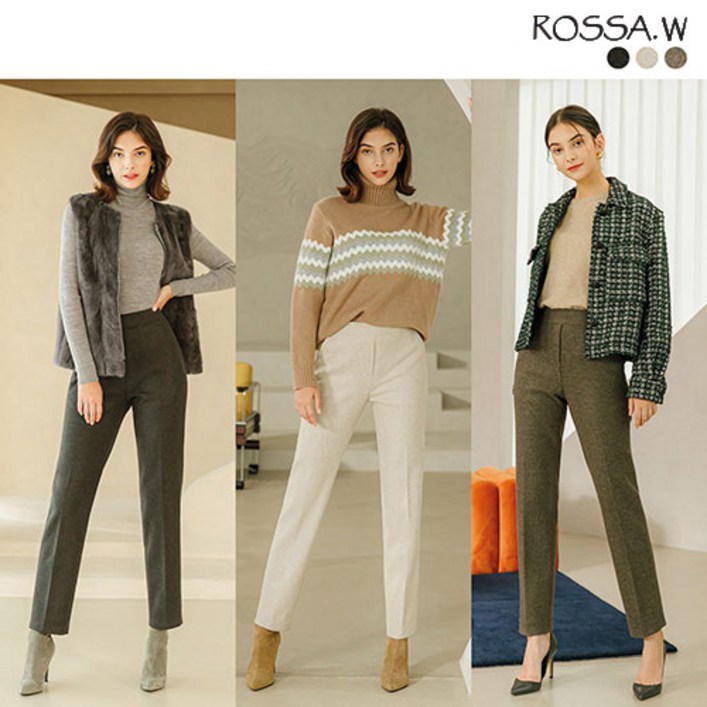 로사더블유 [로사W] 더블 기모 팬츠 3종 세트