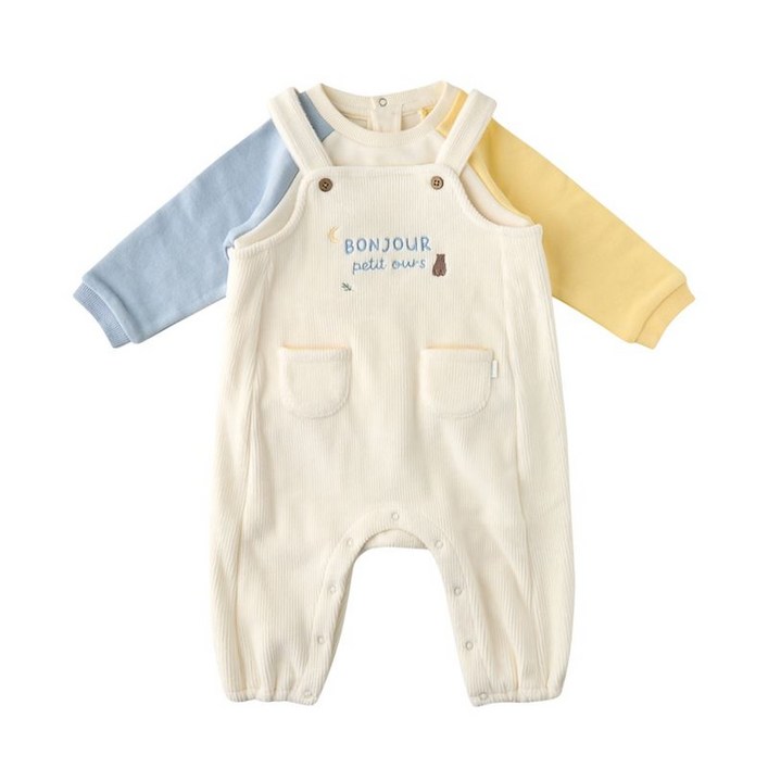 밍크뮤 쁘띠베베칼라배색SET우주복 34C13-601-02