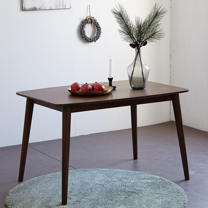 리비니아 로란 고무나무 원목 4인 식탁테이블