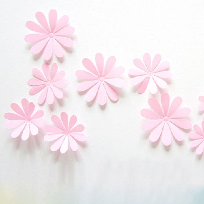 미즈코스12p 3D 꽃 포인트 벽지 입체 스티커 벽면 인테리어 시트지 벽장식 카페 집꾸미기