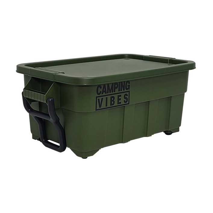 캠핑바이브스 멀티카고박스 기본구성 캠핑박스 토트박스, 그린, 1개