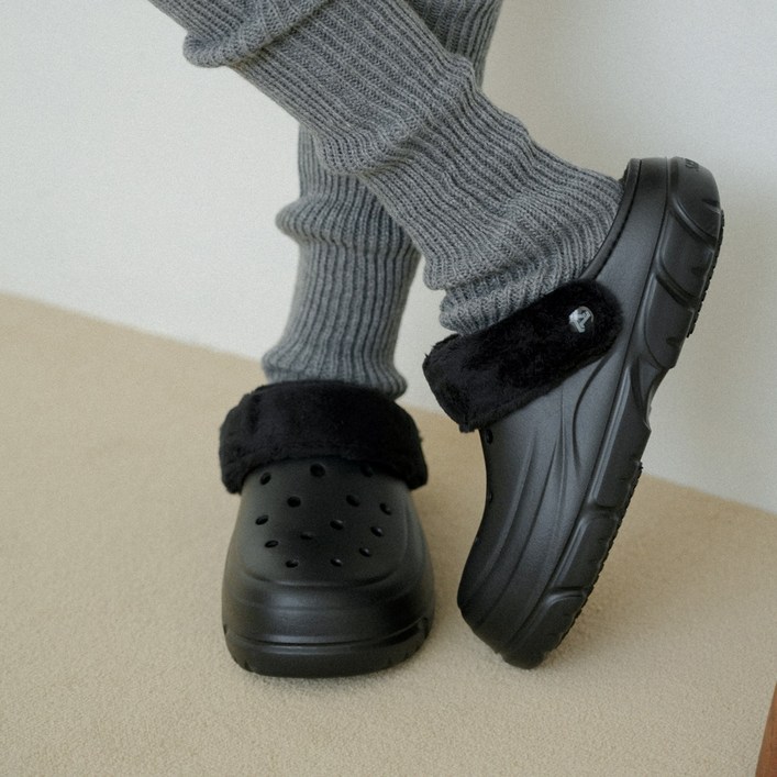 슈니엘 미끄럼방지 1등급 아치서포트 털슬리퍼 웜클로그 SL800