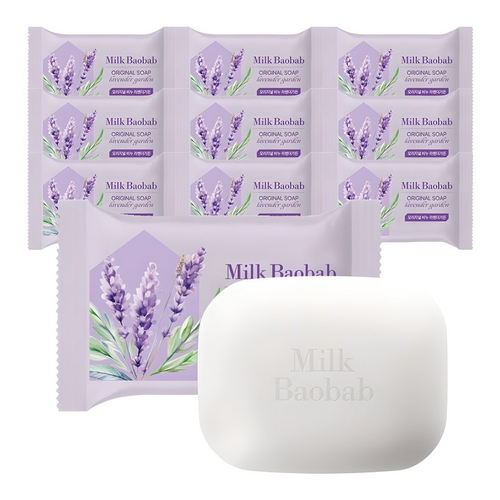밀크바오밥 오리지널 비누 라벤더가든, 100g, 10개