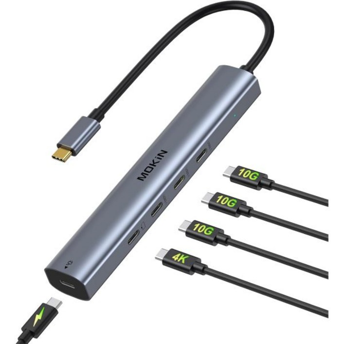 MOKiN USB C 도킹 스테이션 듀얼 디스플레이포트 8-in-1 허브 2개의 DP HDMI VGA 20 A PD 충전 포트 멀티 모니터 어댑터 DellHPLenovo 노트북