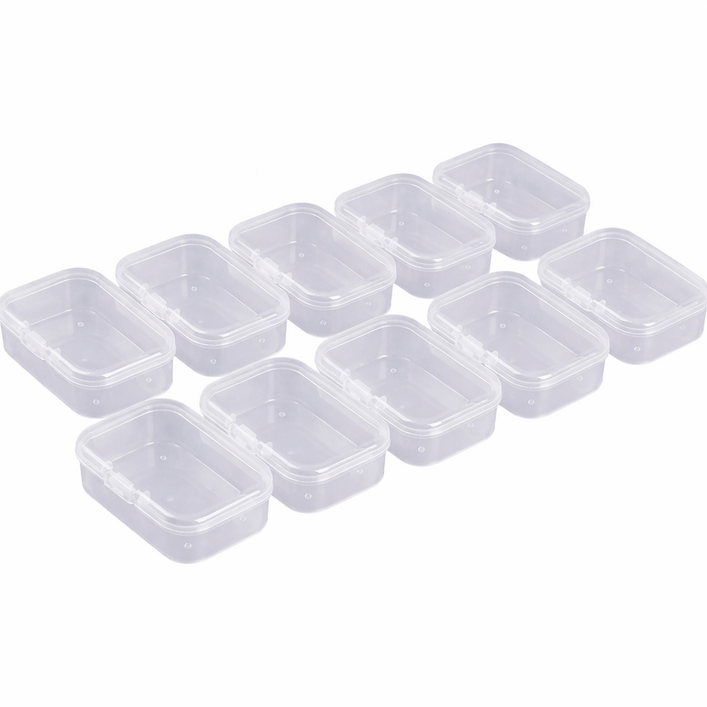 바이베이직 세트 다용도 미니 케이스 PP 플라스틱 5.5cm 4cm 2cm 악세사리 소품정리함 전자부품 피스 공구 탑로더 샘플 약통 수납 자구 씨앗 가차 스티커 보관함