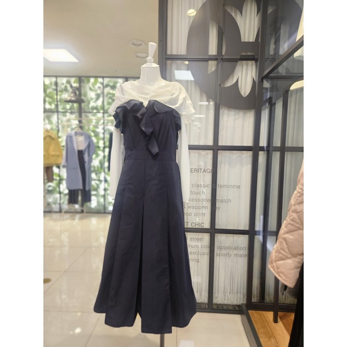 듀엘 DEWE 민소매 러플 롱 원피스 D241MSE012 NC일산