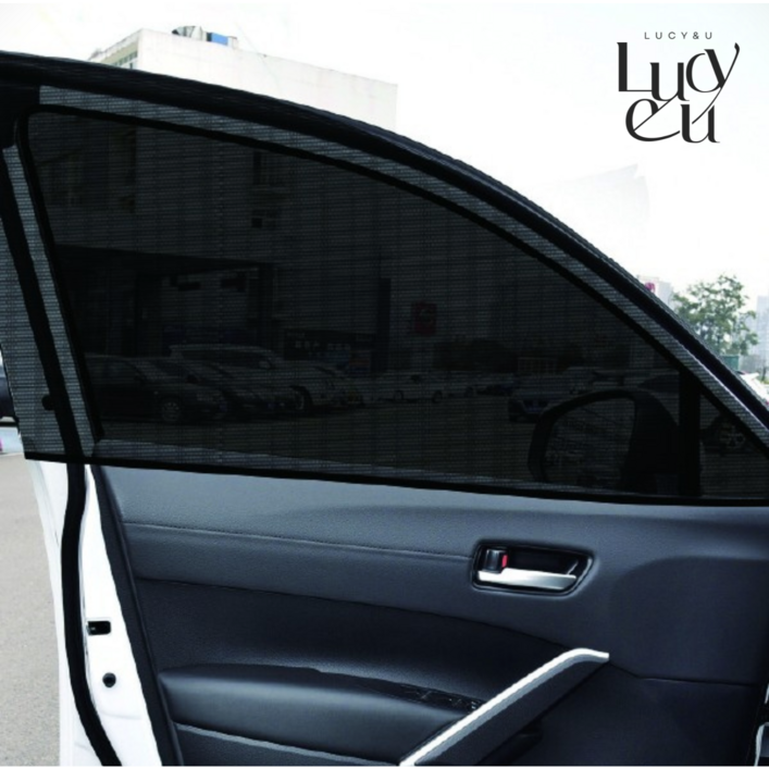 루시앤유 SUV 차량용 모기장 햇빛가리개 운전석+뒷자석 창문 4p, 1세트