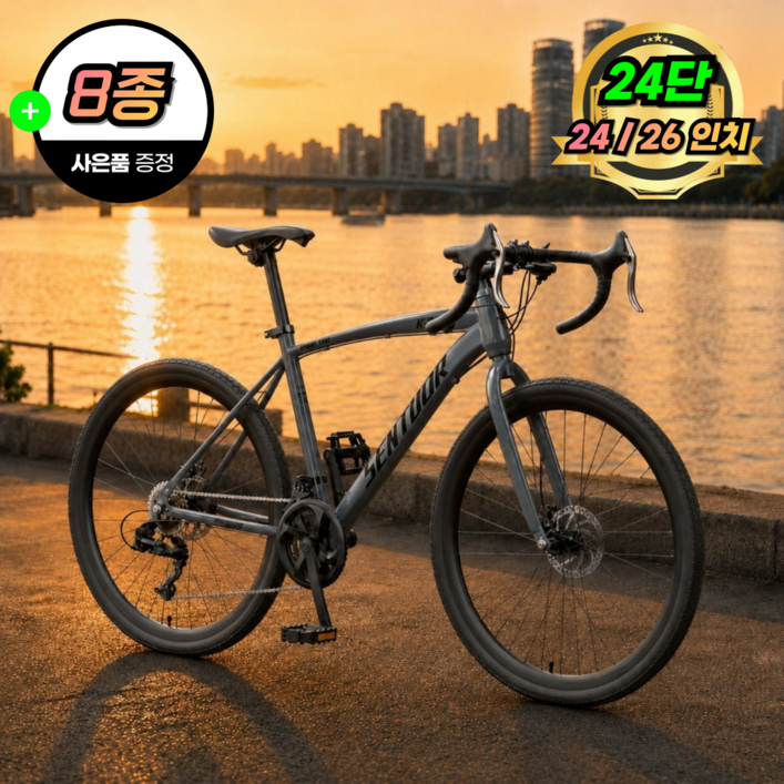 레시테 로드 자전거 입문용 24단 출퇴근용 로드바이크 학생 성인용, 1개, 168cm, 17. 24인치다크그레이140165cm권장