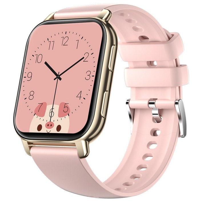 WAPIK 통화가능 웨어러블 블루투스 스마트 워치 P5S 1.85인치, GPS  블루투스, 4.7cm, 골드