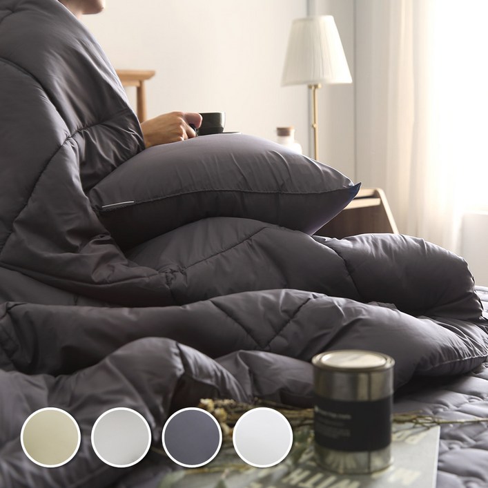 까사소뇨 사계절 항균 알러지케어 컬러 차렵이불 SSQ