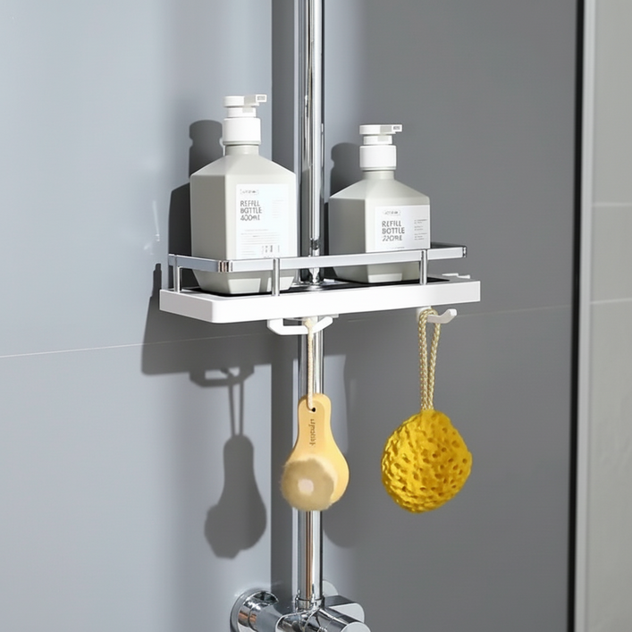 감성팩토리 샤워 봉 선반 무타공 정리대