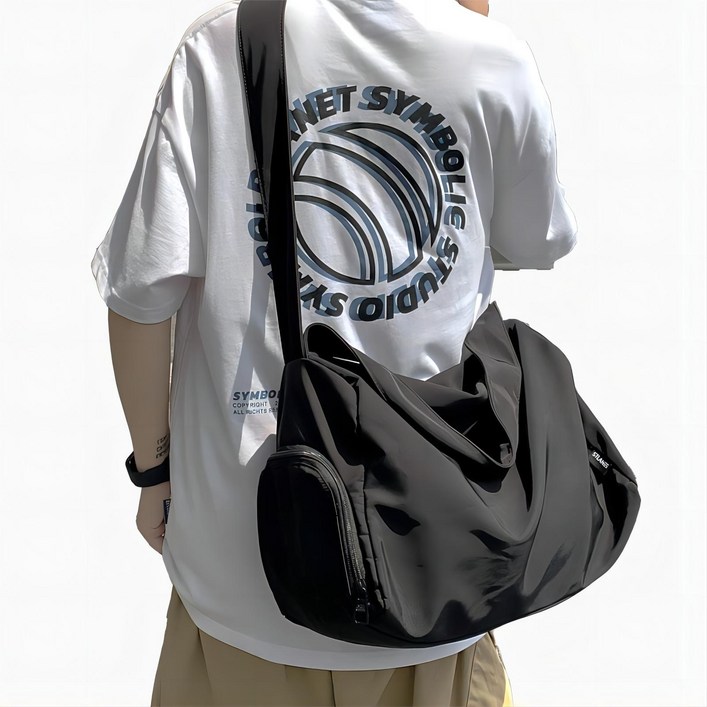 나일론 남성 방수 대용량 여행용 메신저백 크로스백 힙색 빅 사이즈 힙백 힙쌕  MY6126