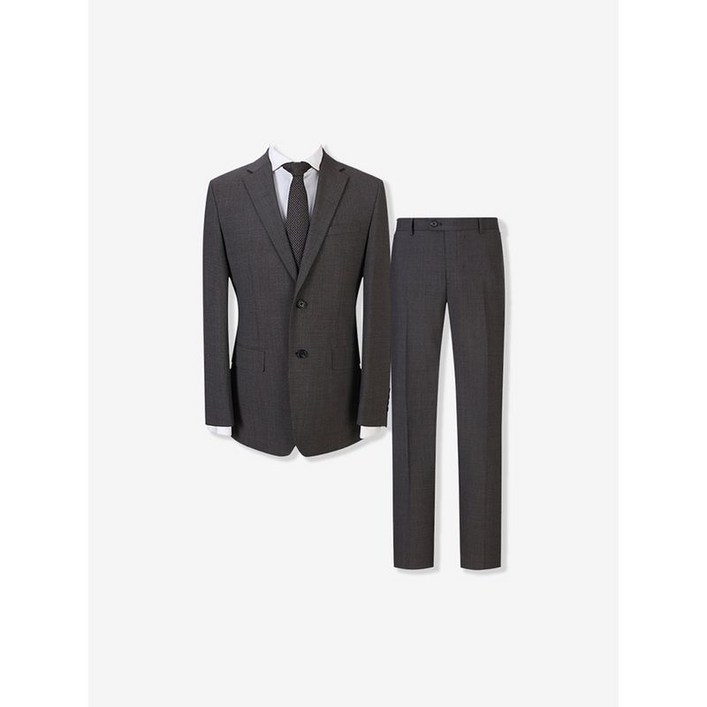 지이크 멜란지 레귤러핏 정장 세트 브라운 PIJAD2072 PIPAD2272