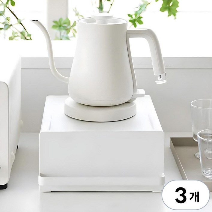 MARCH 철제 슬라이드 수납함, 3개, 퓨어화이트 MARCH 철제 슬라이드 수납함, 3개, 퓨어화이트
