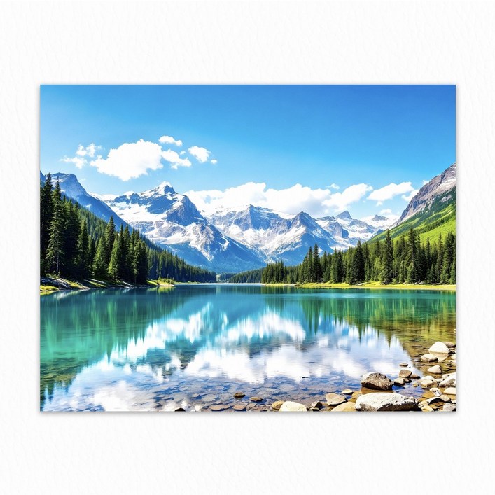 풍수 인테리어 폭포 돈들어오는 현관 액자 자석 풍경 그림