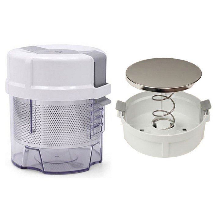 TenTenPlus 야채짤순이 스텐누름판 업그레이드 하이로 빅스텐 매직짤순이 골드2.4리터 대용량 야채탈수기쉬운조립 분해 위생보관, 야채짤순이 스텐유청분리기, 2박스