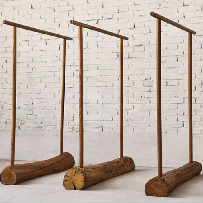 인테리어 행거 고재 옷걸이 디피 느릅나무 통원목