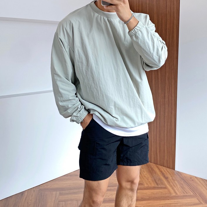 NANCLEAN 솔리드 긴팔 티 순면 봄가을 후드 솔리드 이너