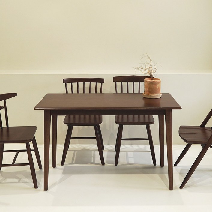 포르보 월넛 천연 원목 직사각형 식탁 테이블 3size