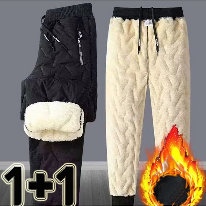 2장세트 뽀글이안감 패딩바지 여성의류 겨울 따뜻한 방풍 방한 솜패딩바지 루즈핏 외출팬츠 운동바지