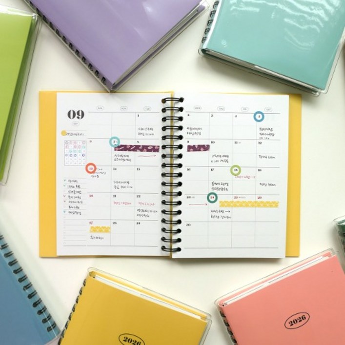 건망증 2026 더메모 라이프 다이어리 COMPACT, 옐로우