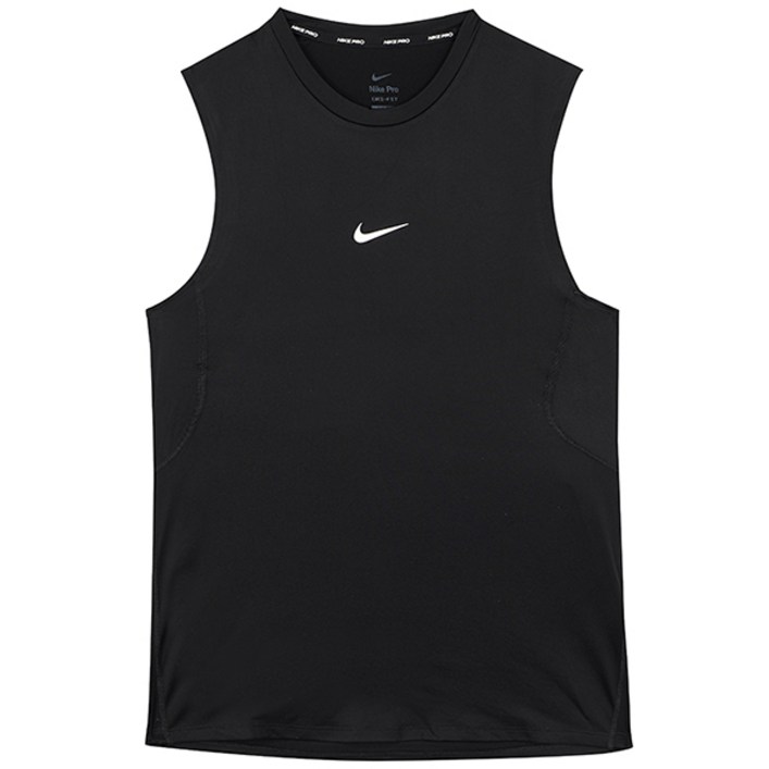 나이키 헬스 운동복 이너웨어 나시티 Pro DRI-FIT 민소매 탑 블랙-화이트 로고