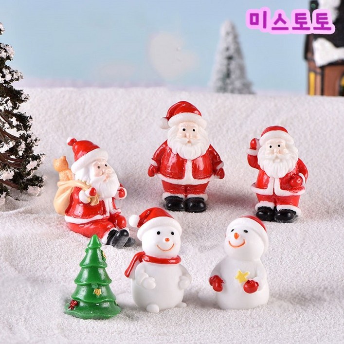 미스토토 크리스마스꾸미기 소품 산타 눈사람 피규어 테라리움 미니어처, X08512번 촛불 1P