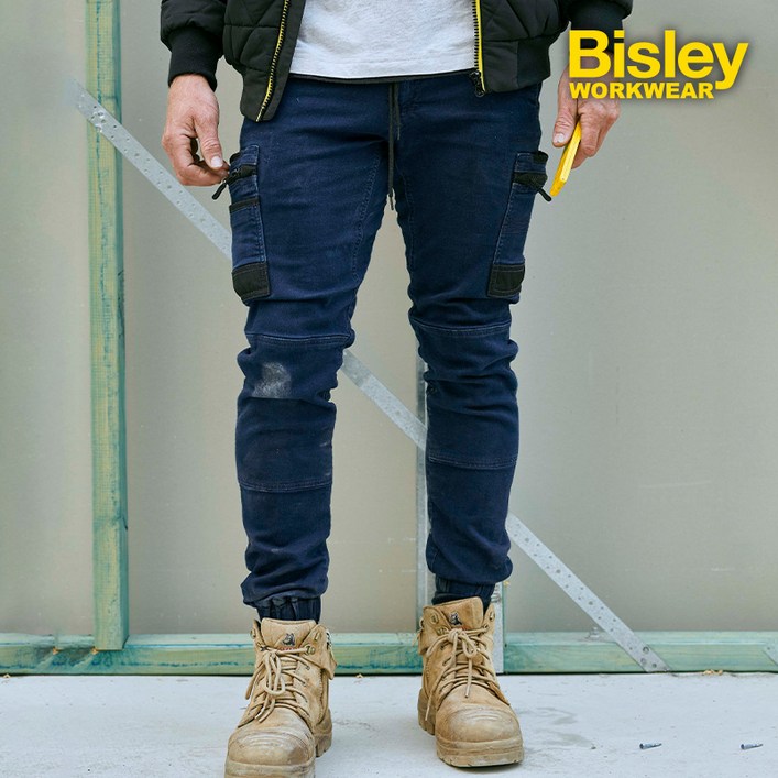 Bisley 비즐리 워크웨어 BPC6335 데님 카고 팬츠, 1개, 데님